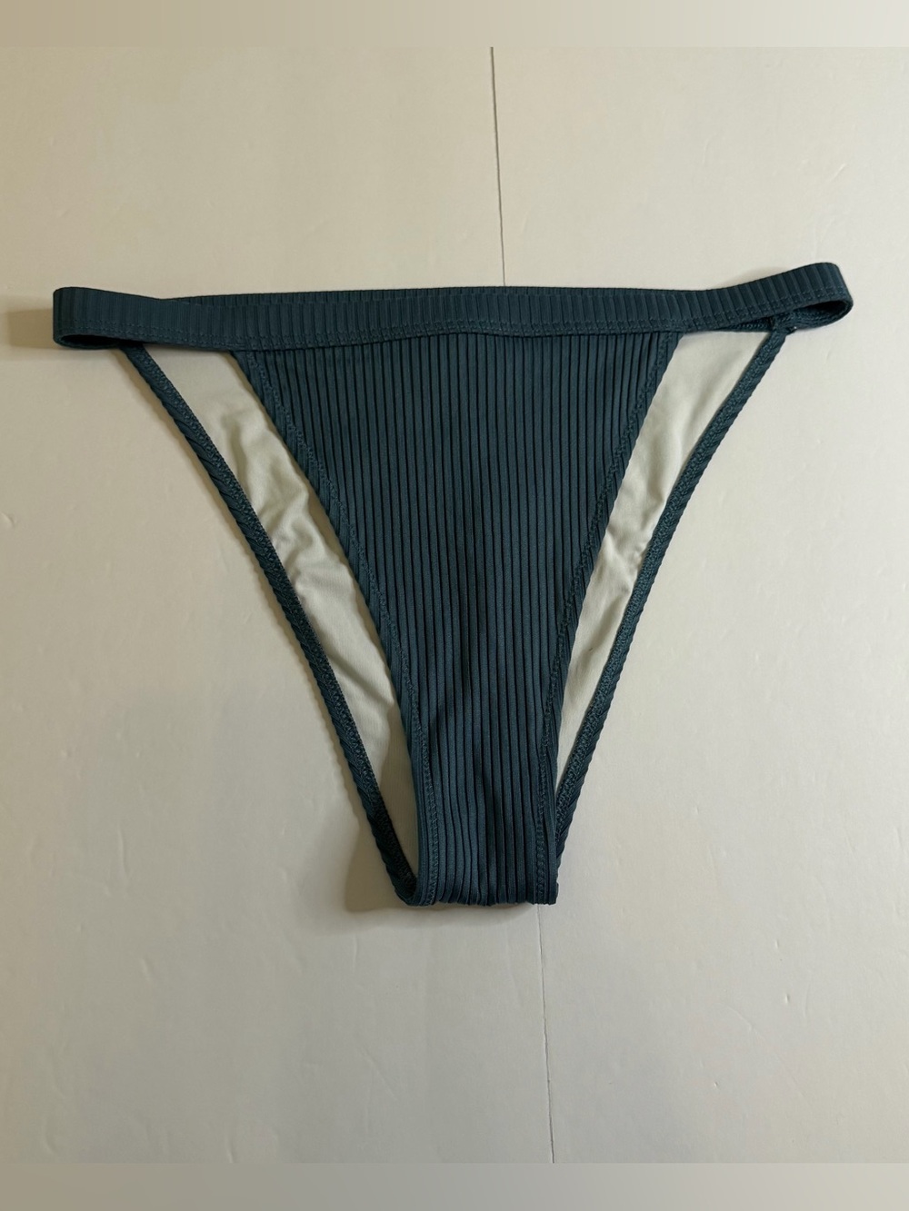 Victoria’s Secret PINK Women’s Small Ribbed Bikini Bottom Teal Green NWT